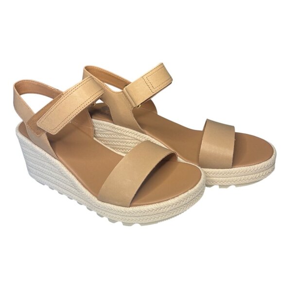 Sorel Cameron Flatform Wedge Sandal Beige Size 10 - Picture 10 of 12